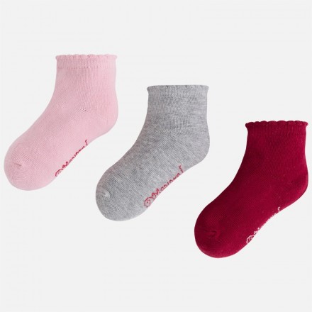 Set 3 calcetines MAYORAL niña color frambuesa