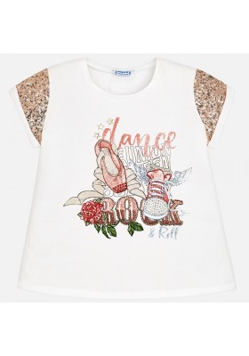 Camiseta manga corta MAYORAL niña lentejuelas