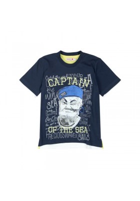 Camiseta manga corta BOBOLI punto liso de niño
