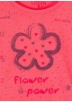 Camiseta de manga corta LOSAN niña de color rojo con flor estampada