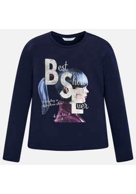 Camiseta manga larga grafica MAYORAL niña
