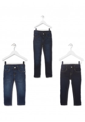 Pantalón LOSAN para niño pitillo elástico con botón