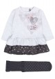 Conjunto de vestido LOSAN para bebé niña con falda de volantes y medias