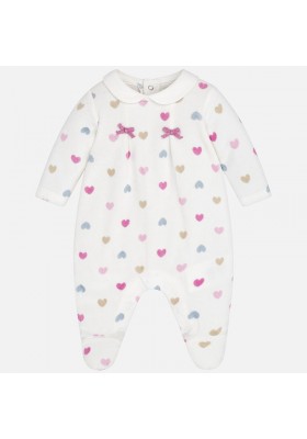 Pijama tundosado corazones Mayoral bebe niña