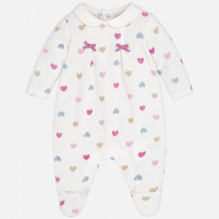 Pijama tundosado corazones Mayoral bebe niña