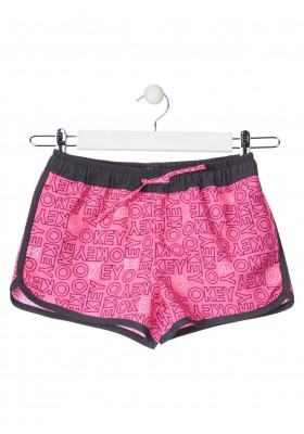 Short de microfibra de color rosa para chica Losan 914-9010