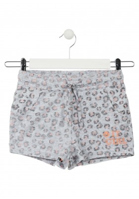 Short de punto con estampado interior animal para chica Losan 914-6018