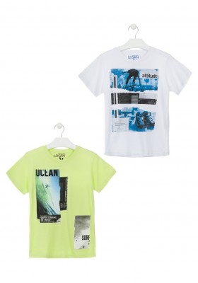 Camiseta de color verde surfera para chico Losan 913-1208
