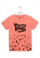 Camiseta de manga corta de color naranja para chico Losan 913-1025