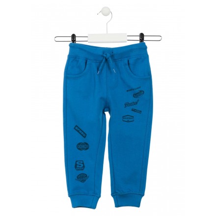 Pantalón de color azul de felpa para niño Losan 915-6037