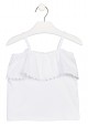Camiseta de tirantes en color blanco para niña Losan 916-1014