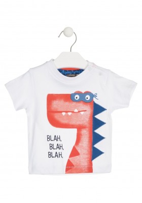 Camiseta de manga corta con dinosaurio estampado para bebé niño Losan 917-1013