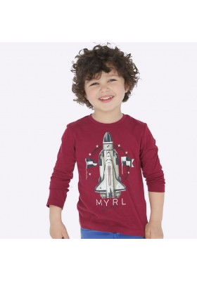 Camiseta manga larga cohete de Mayoral para niño modelo 4029