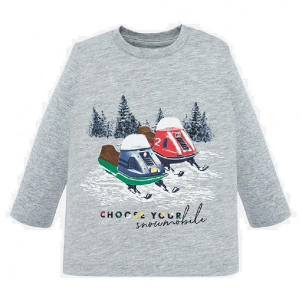 Camiseta manga larga "snowmobile" de Mayoral para bebe niño modelo 2030