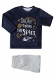 pijama de tundosado con print LOSAN de niño modelo 925-P001AA