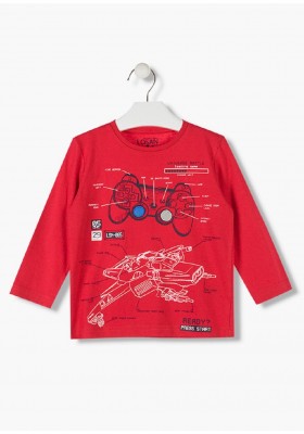 camiseta de manga larga de punto liso LOSAN de niño modelo 925-1207AA