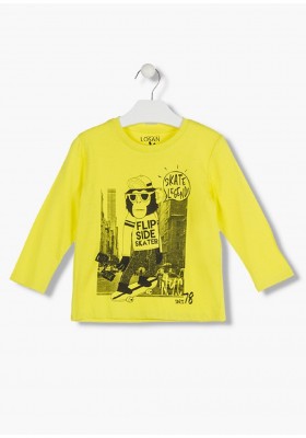 camiseta de manga larga en punto liso LOSAN de niño modelo 925-1201AA
