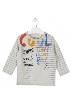 camiseta manga larga en punto liso LOSAN de niño modelo 925-1022AA