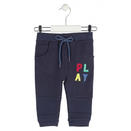 pantalon con parches de rizo LOSAN de bebe niño modelo 927-6015AA