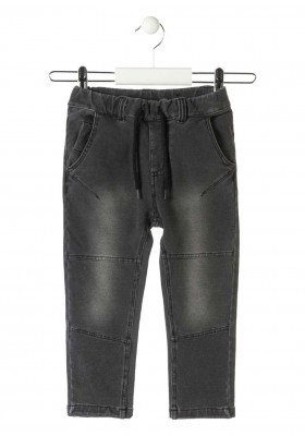 pantalon felpa no perchada efecto denim LOSAN de niño modelo 925-6032AA