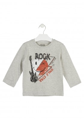 camiseta de manga larga con print LOSAN de niño modelo 925-1013AA