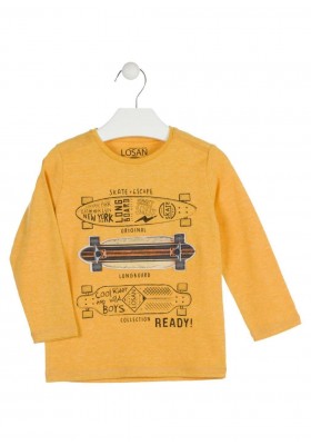 camista de manga larga con print LOSAN de niño modelo 925-1006AA