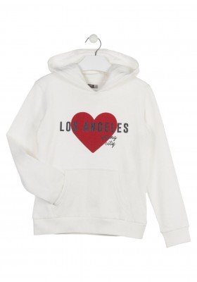 sudadera felpa perchada con capucha LOSAN de niña modelo 924-6652AA