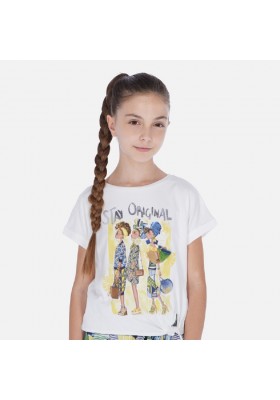 Camiseta manga corta nudo niñas de MAYORAL para niña modelo 6020