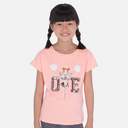 Camiseta manga corta animadora de MAYORAL para niña modelo 6025