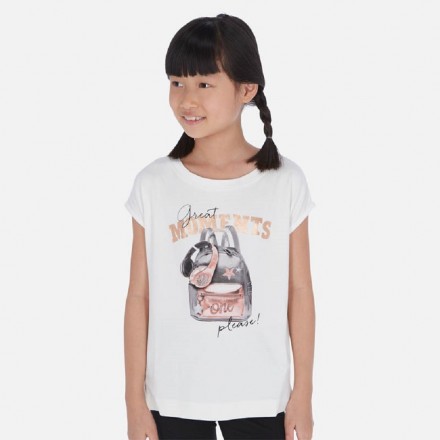 Camiseta manga corta mochila de MAYORAL para niña modelo 6023