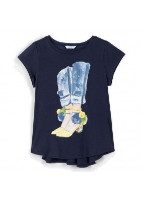 Camiseta manga corta piernas de MAYORAL para niña modelo 6021