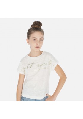 Camiseta manga corta laminado de MAYORAL para niña modelo 6010