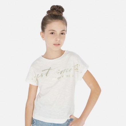 Camiseta manga corta laminado de MAYORAL para niña modelo 6010